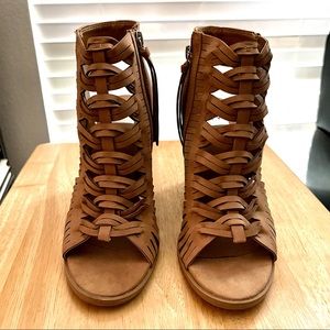 DV Dolce Vita Stacked Heel Tan Sandal